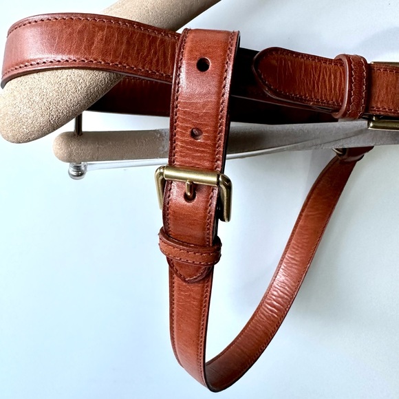 Ralph Lauren Purple Label Tri-strap O-ring Leather Belt - Picture 10 of 16